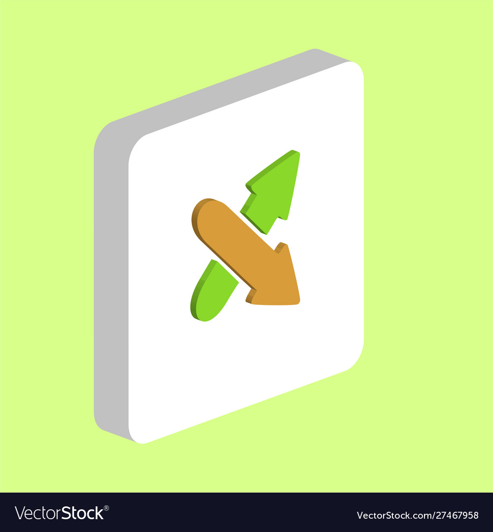 Crossing arrow computer symbol vector image Crossing arrow computer symbol