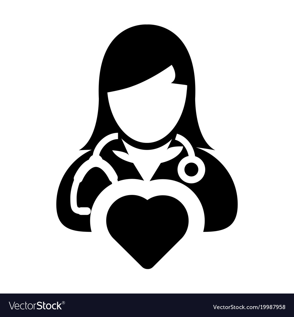 Doctor icon cardiologist specialist with heart Vector Image