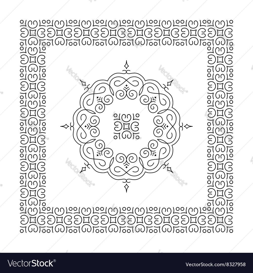 Ethnic circle element orient design mandala