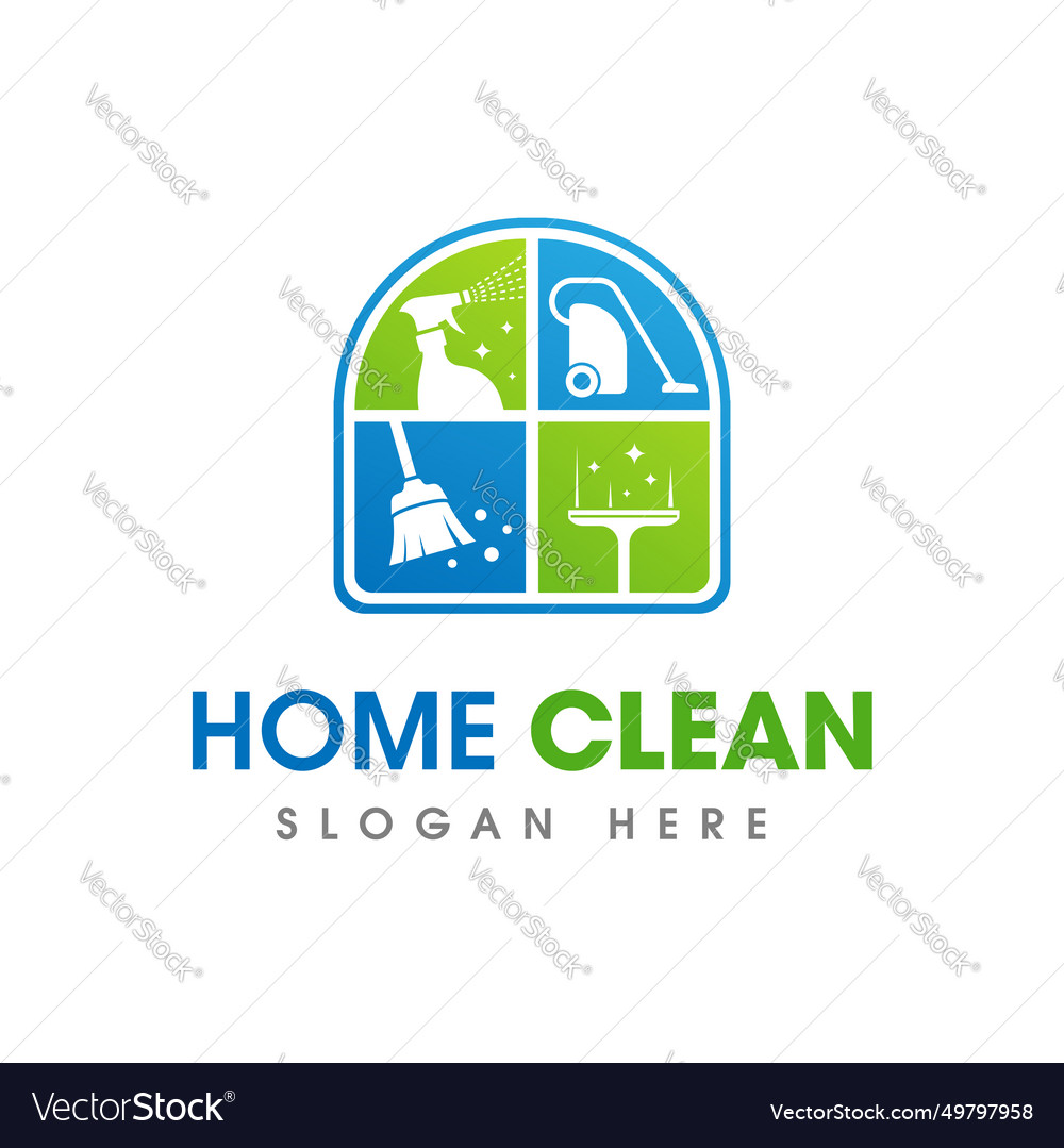 House cleaning service business logo symbol icon Vector Image