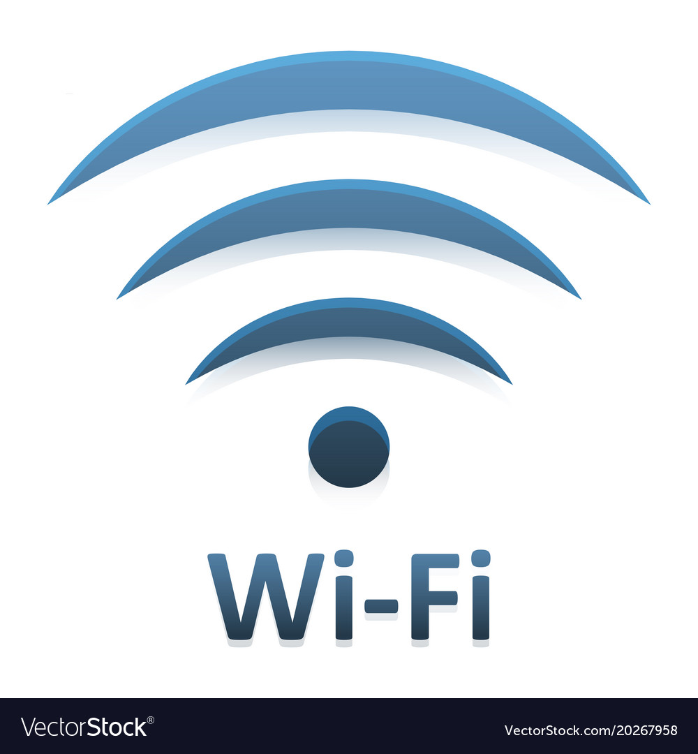 Image of logotype wi fi connection with mirror