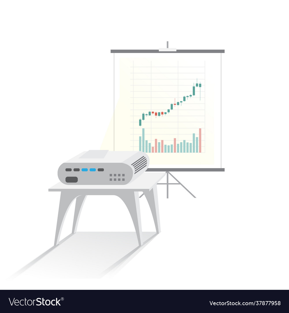 Projector preview trading view slide vector image Projector preview trading view slide