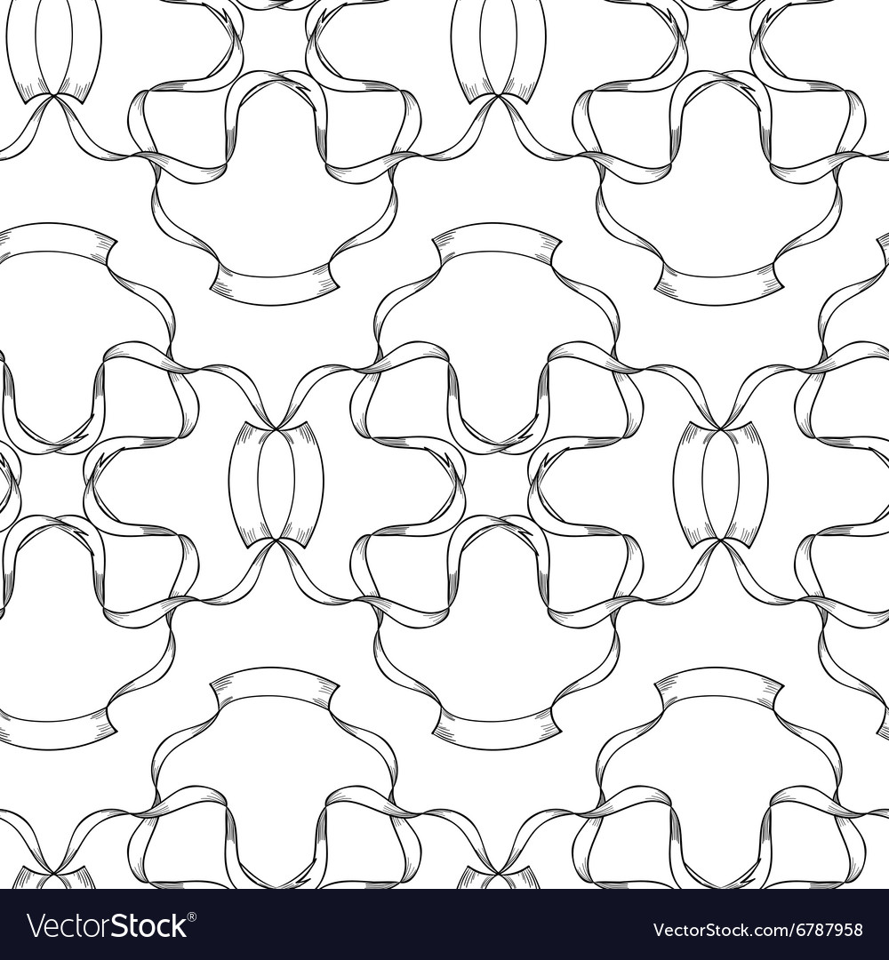 Ribbon seamless pattern