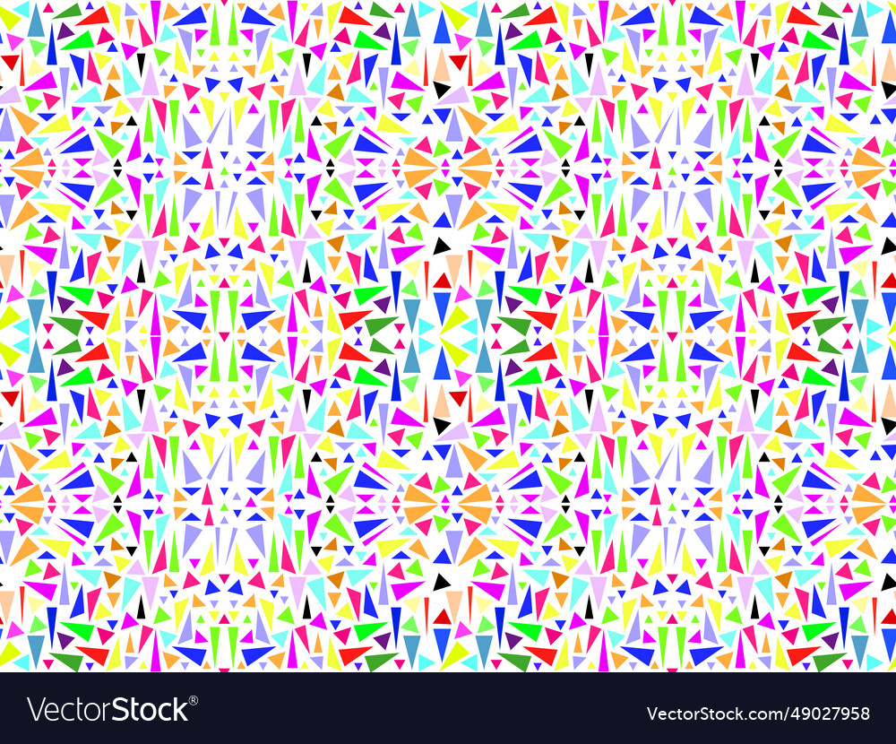 Seamless pattern in multicolored triangles pieces vector image Seamless pattern in multicolored triangles pieces