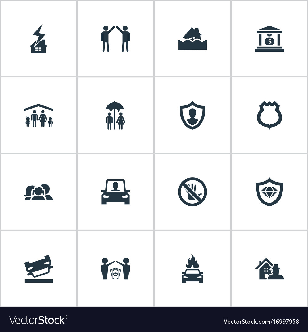 Set of simple fuse icons
