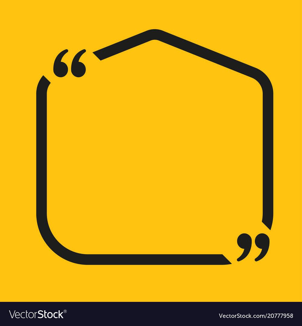 Speech bubble square empty quote bracket