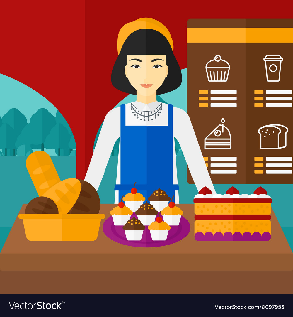 Successful small business owner Royalty Free Vector Image