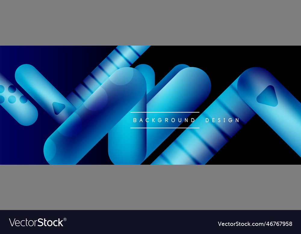 Techno round shapes lines abstract background vector image Techno round shapes lines abstract background