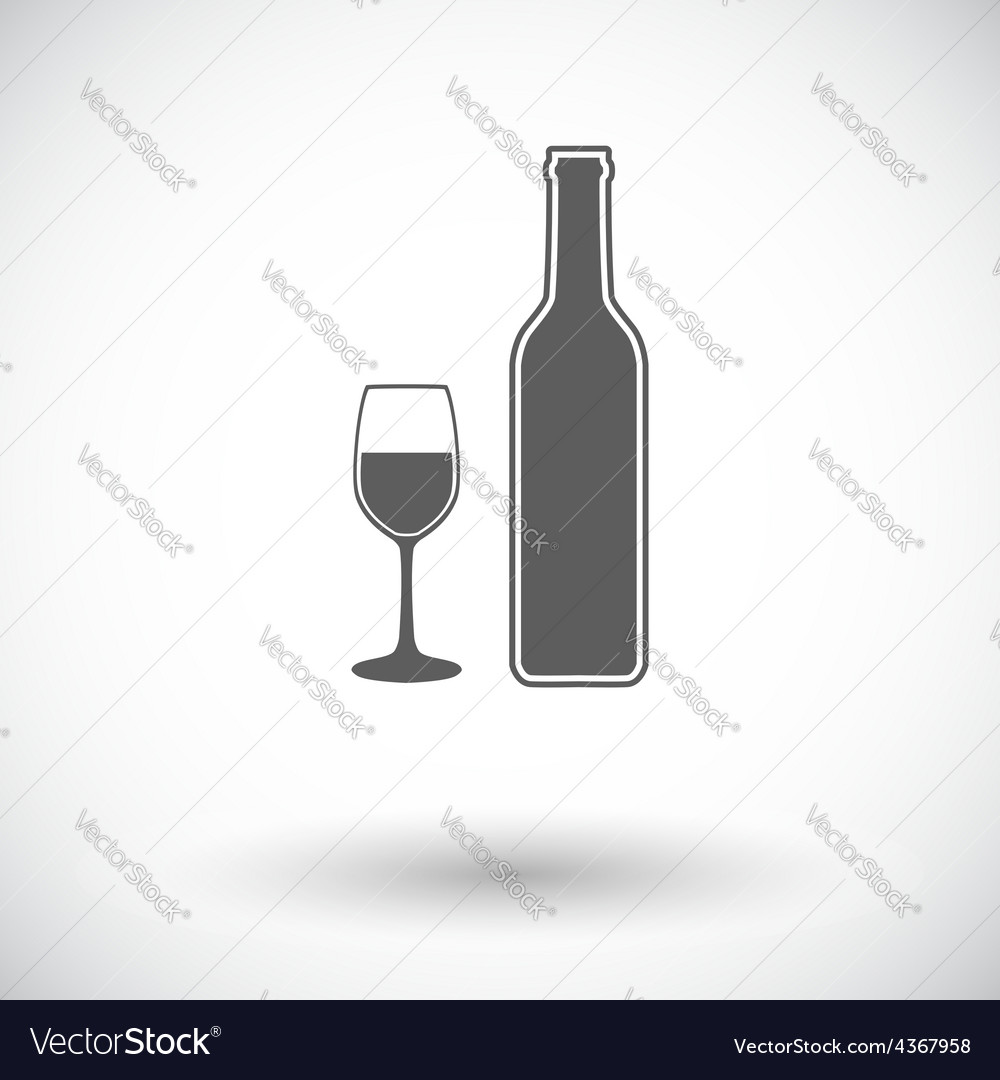 Wine flat icon