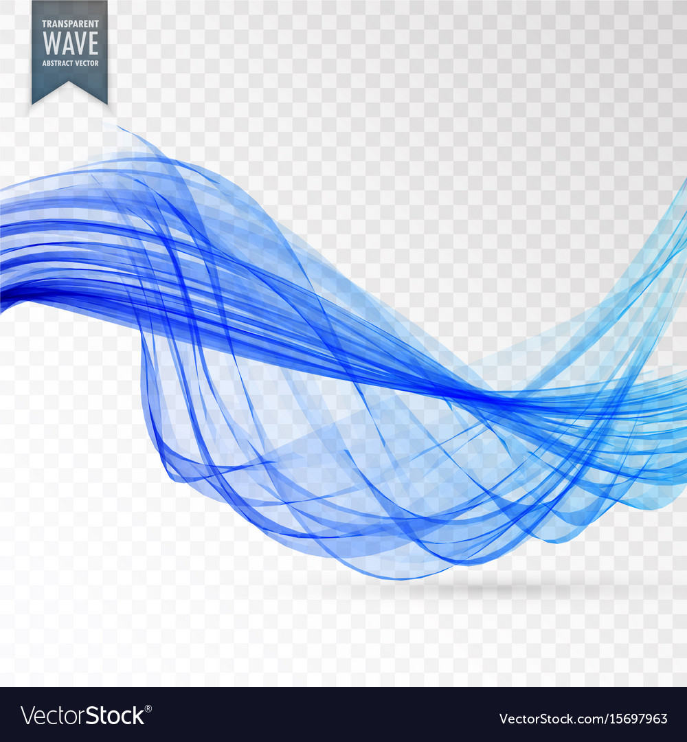 Abstract Blue Wave Transparent