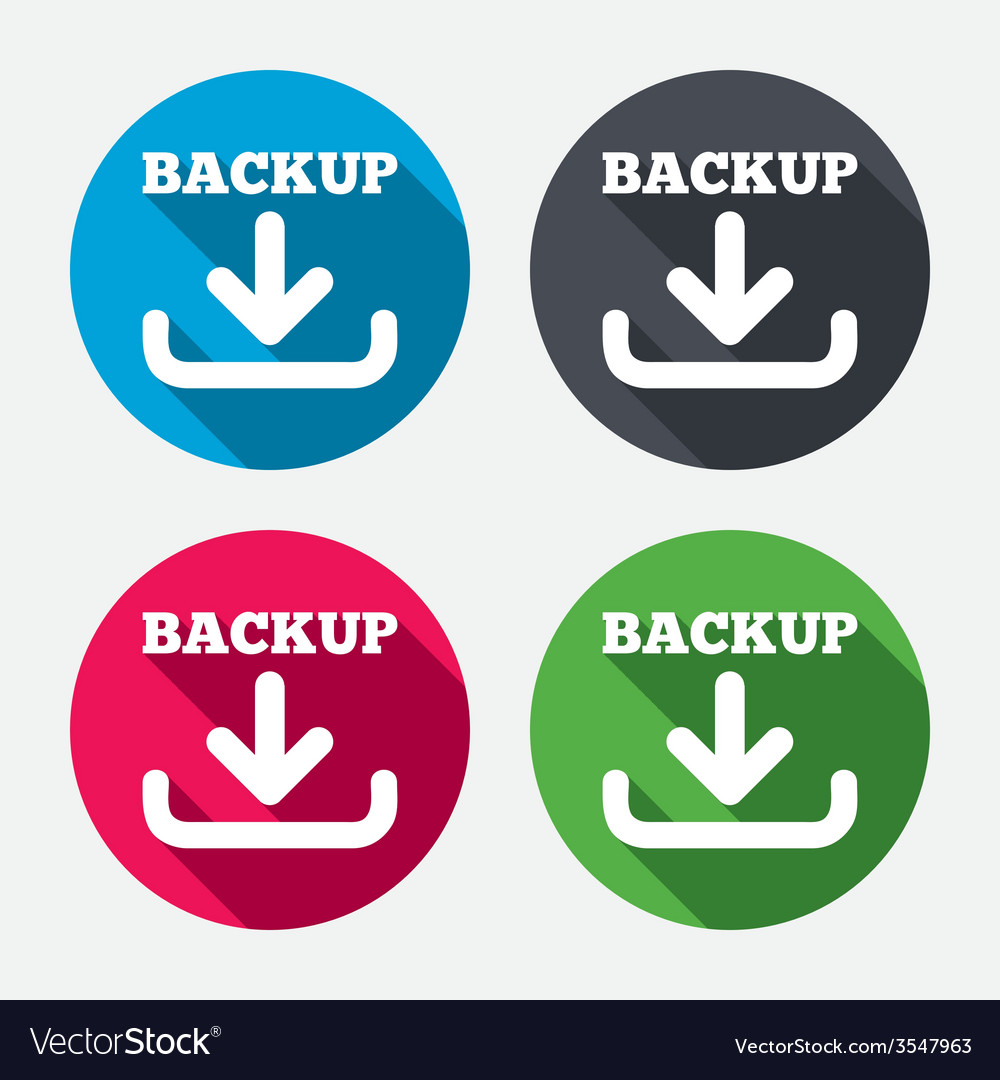 Backup date sign icon storage symbol