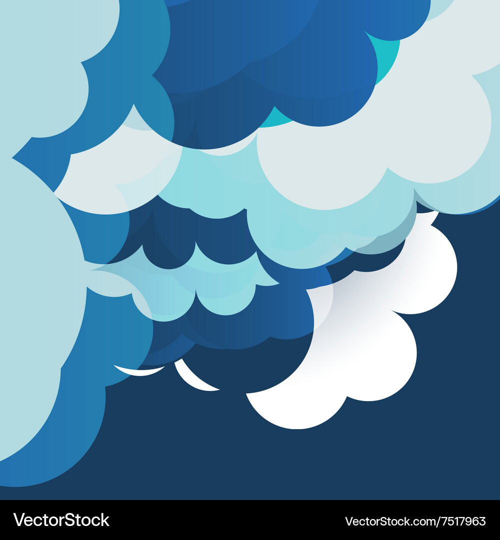 Blue sky clouds Royalty Free Vector Image - VectorStock