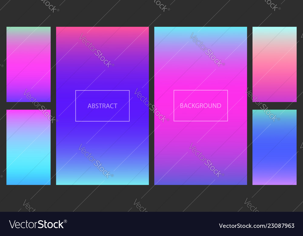 Helle rosa und blaue Gradienten Hintergrundset vector image Helle rosa und blaue Gradienten Hintergrundset