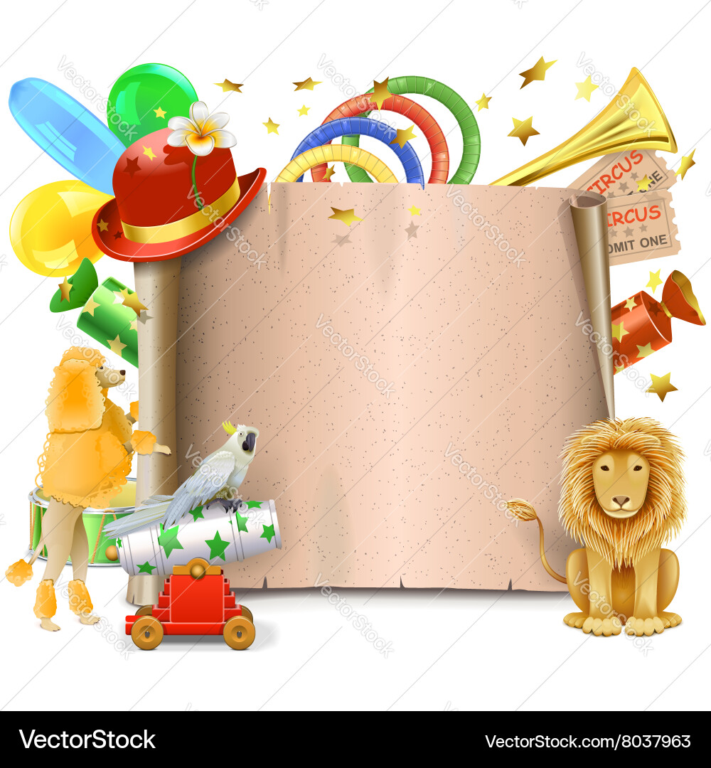 Circus poster Royalty Free Vector Image - VectorStock