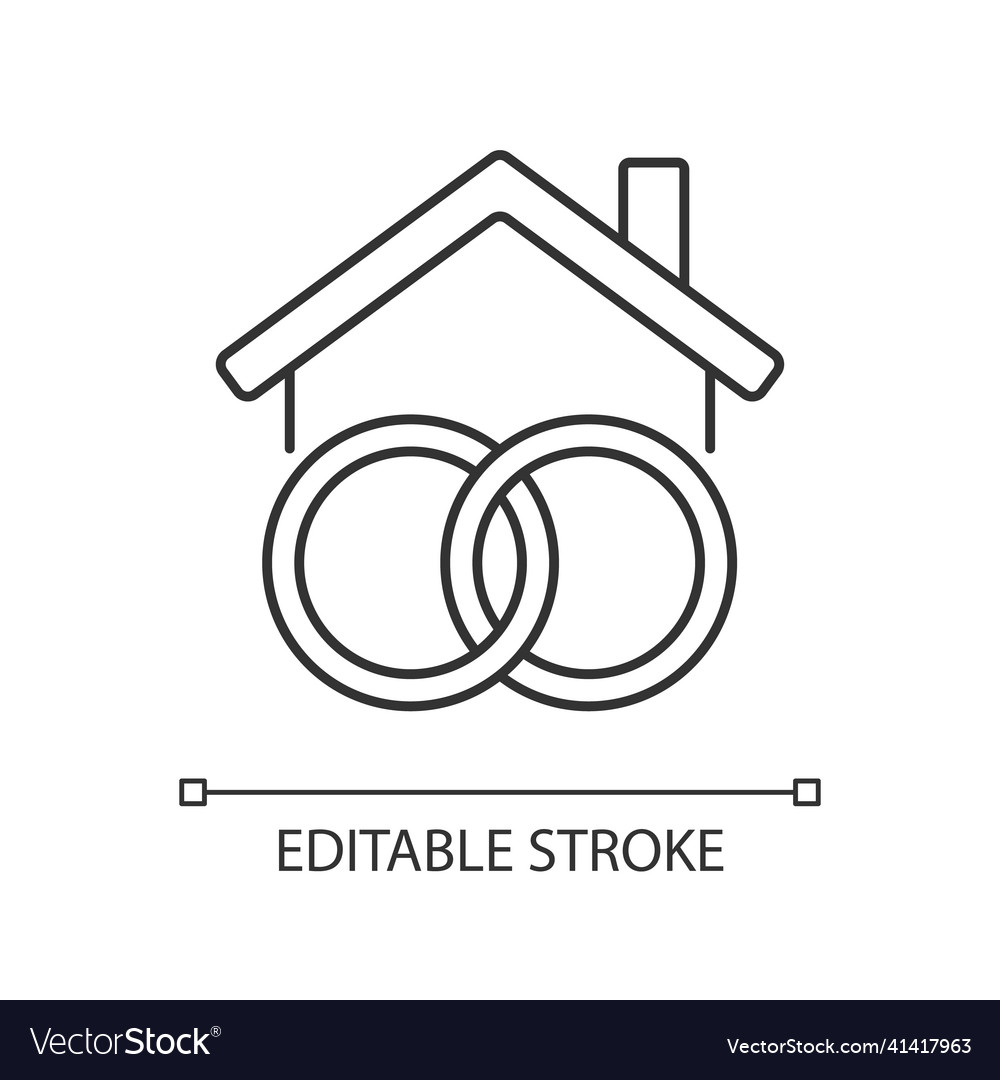 Community property linear icon Vector Image Community property linear icon