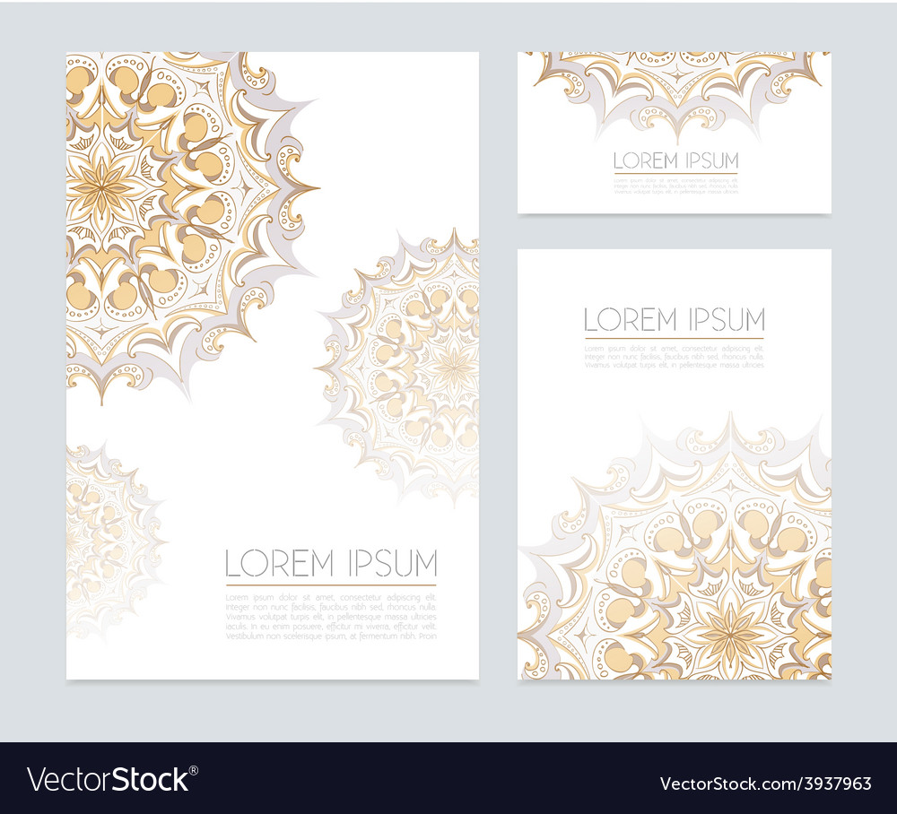 Corporate identity with floral ornaments