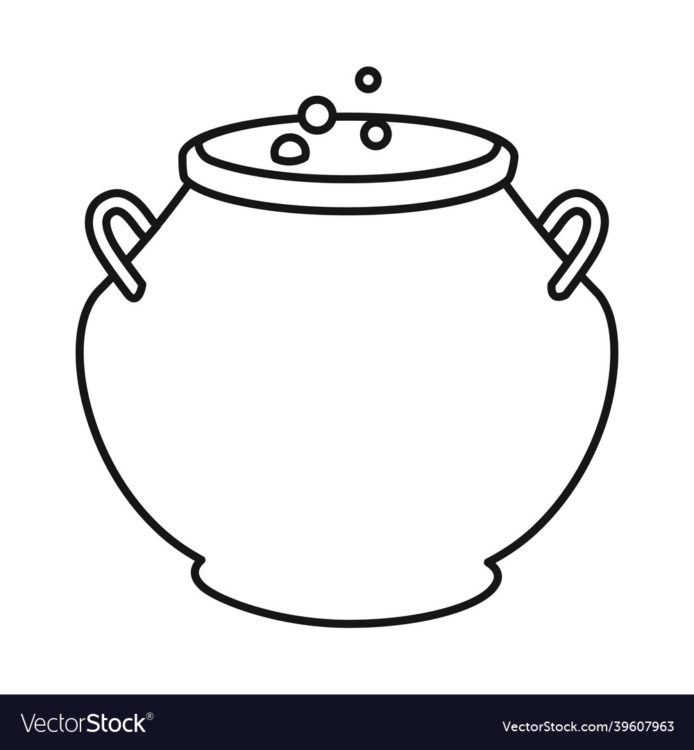Design of cauldron and potion sign web