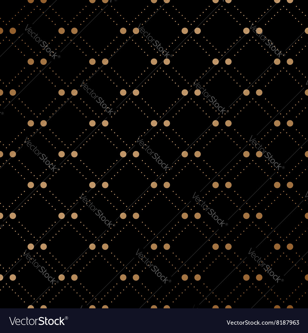 Gold veil seamless pattern on black background Vector Image