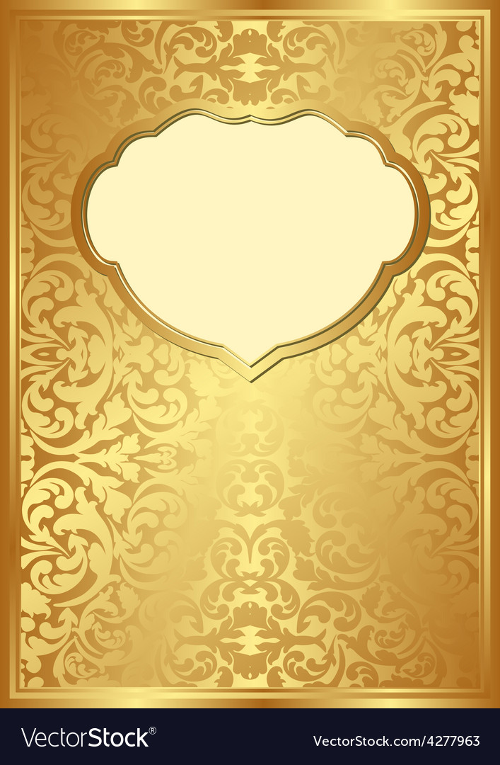 Golden background for cover Royalty Free Vector Image