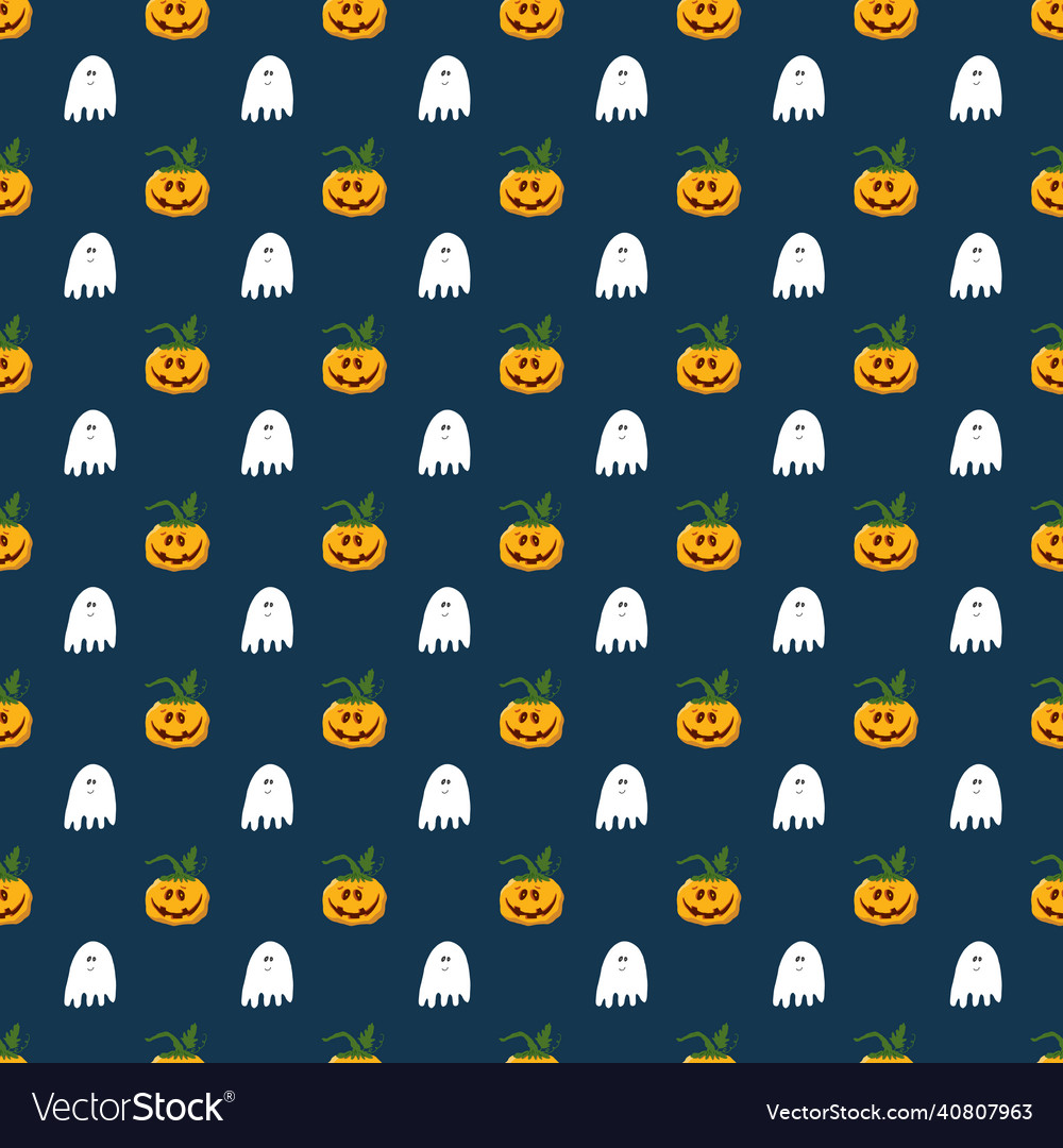 Halloween seamless pattern design cute cartoon