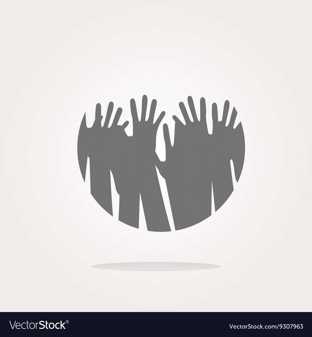 Hands icon button