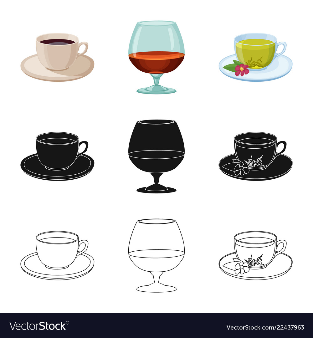 Isolated object of drink and bar symbol set