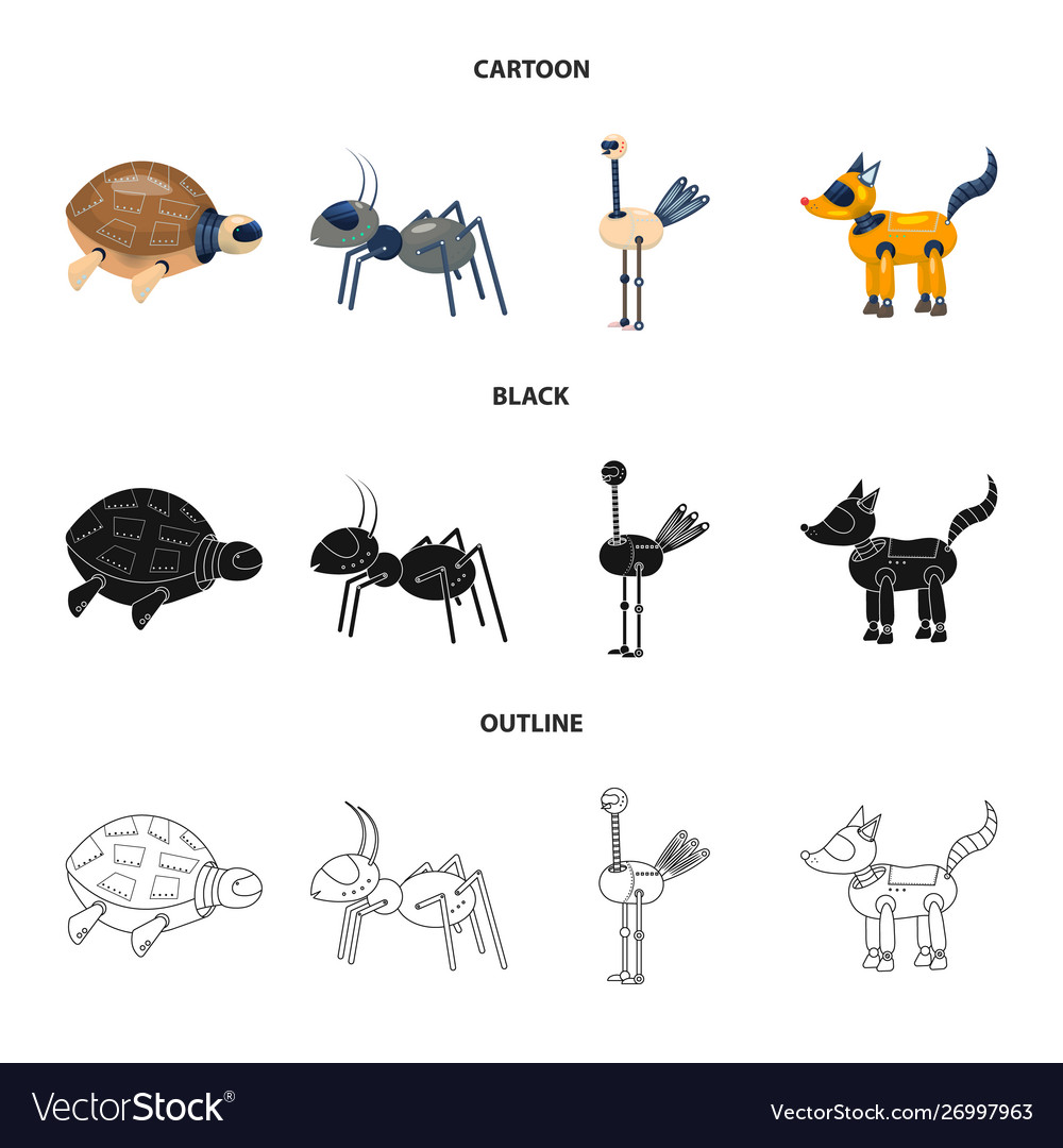 Isolated object toy and science logo set vector image Isolated object toy and science logo set