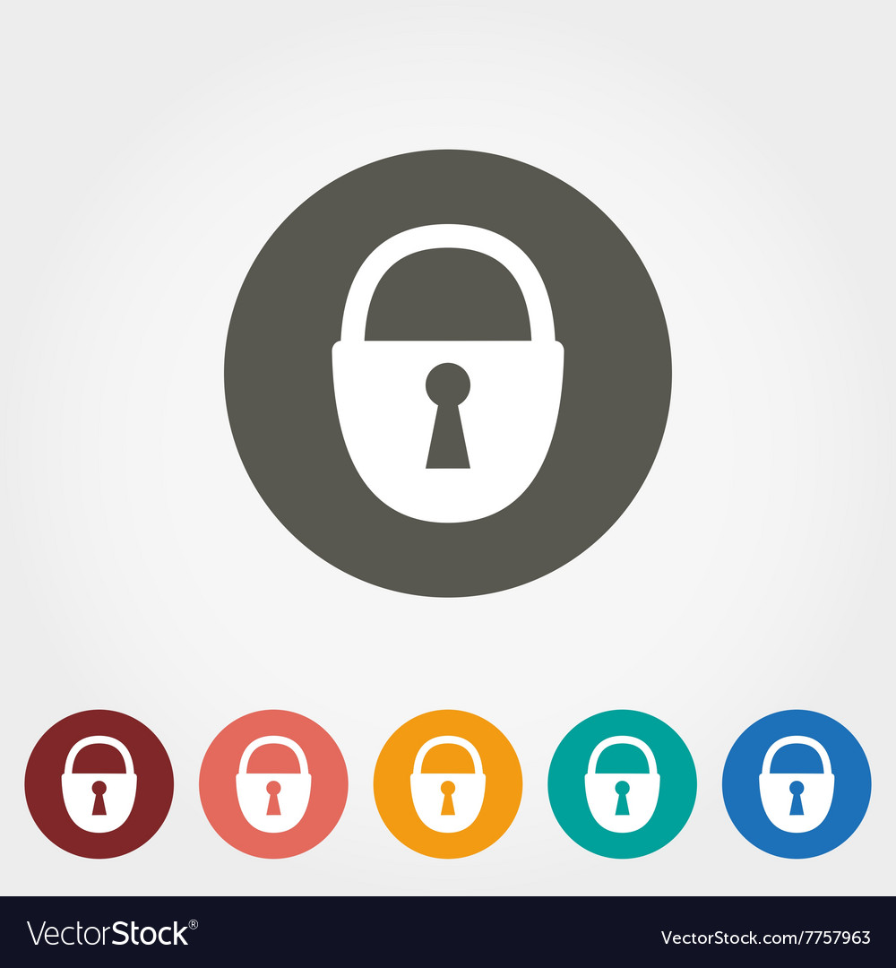 Lock icon flat