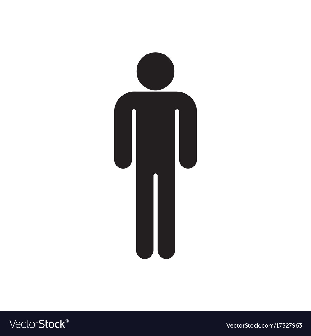 Man black silhouette Royalty Free Vector Image