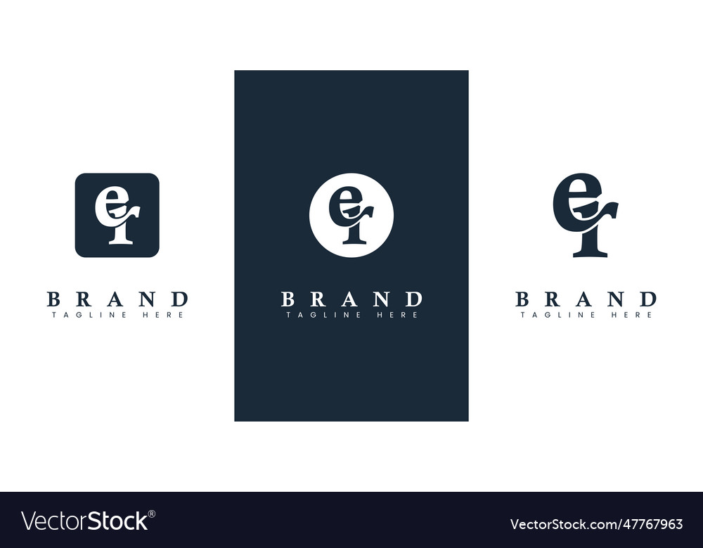 Modern and simple lowercase er letter logo Vector Image