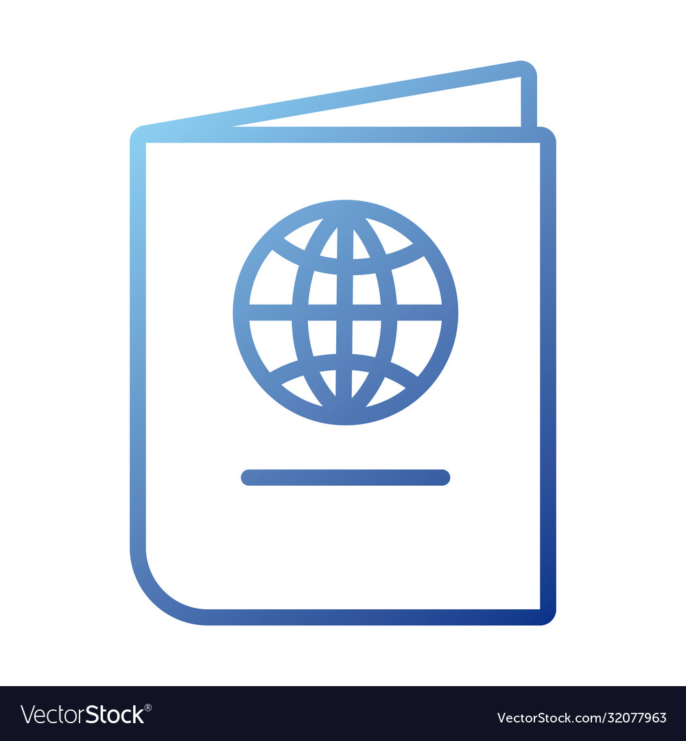 Passport document gradient style icon