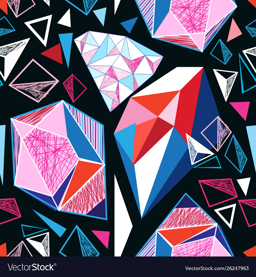 Seamless geometric pattern triangles