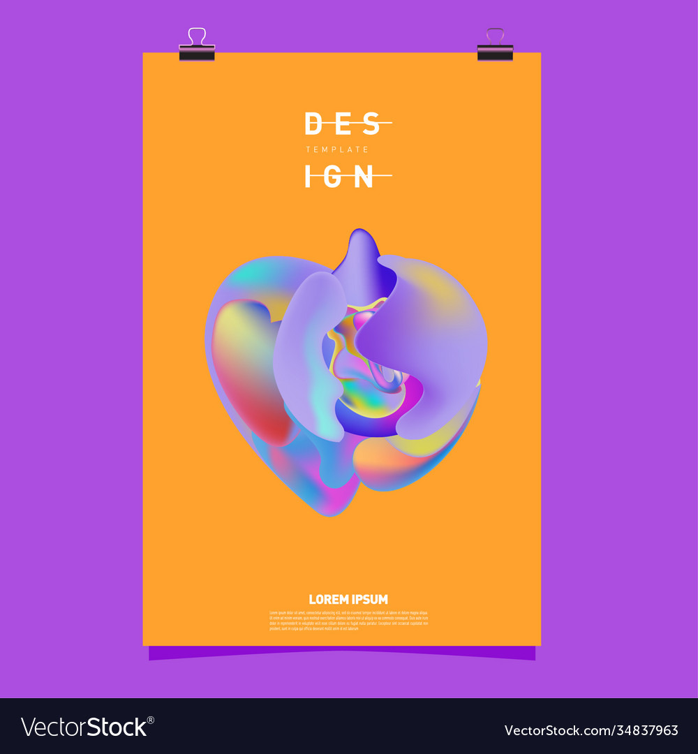 Simple abstract colorful fluid background