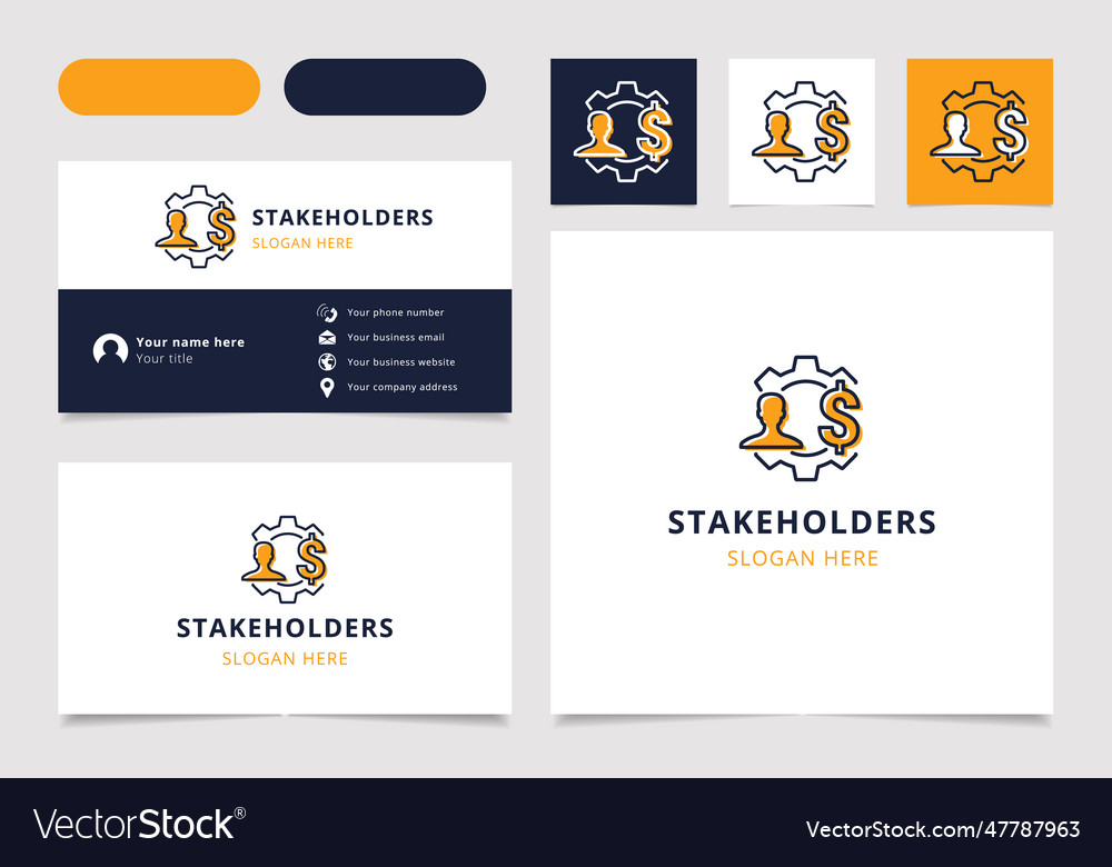 Stakeholders logo design with editable slogan