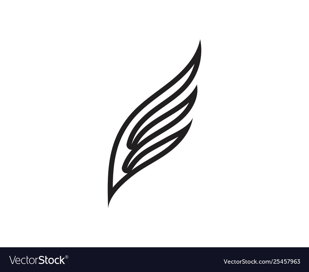 Wing black logo template design Royalty Free Vector Image