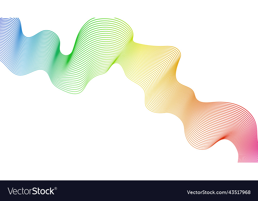 Abstract backdrop with wave gradient lines