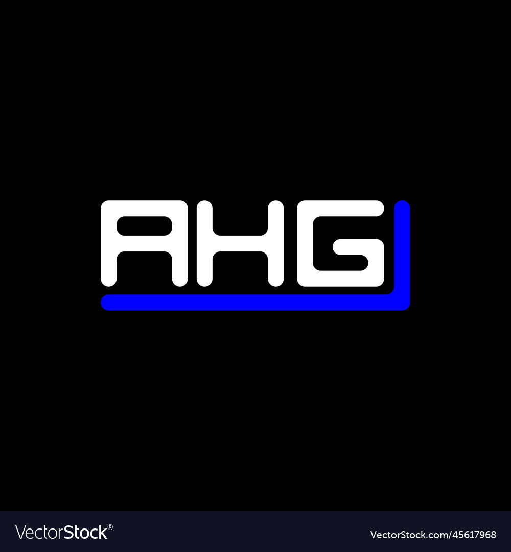 Ahg Buchstaben Logo kreatives Design mit Grafik