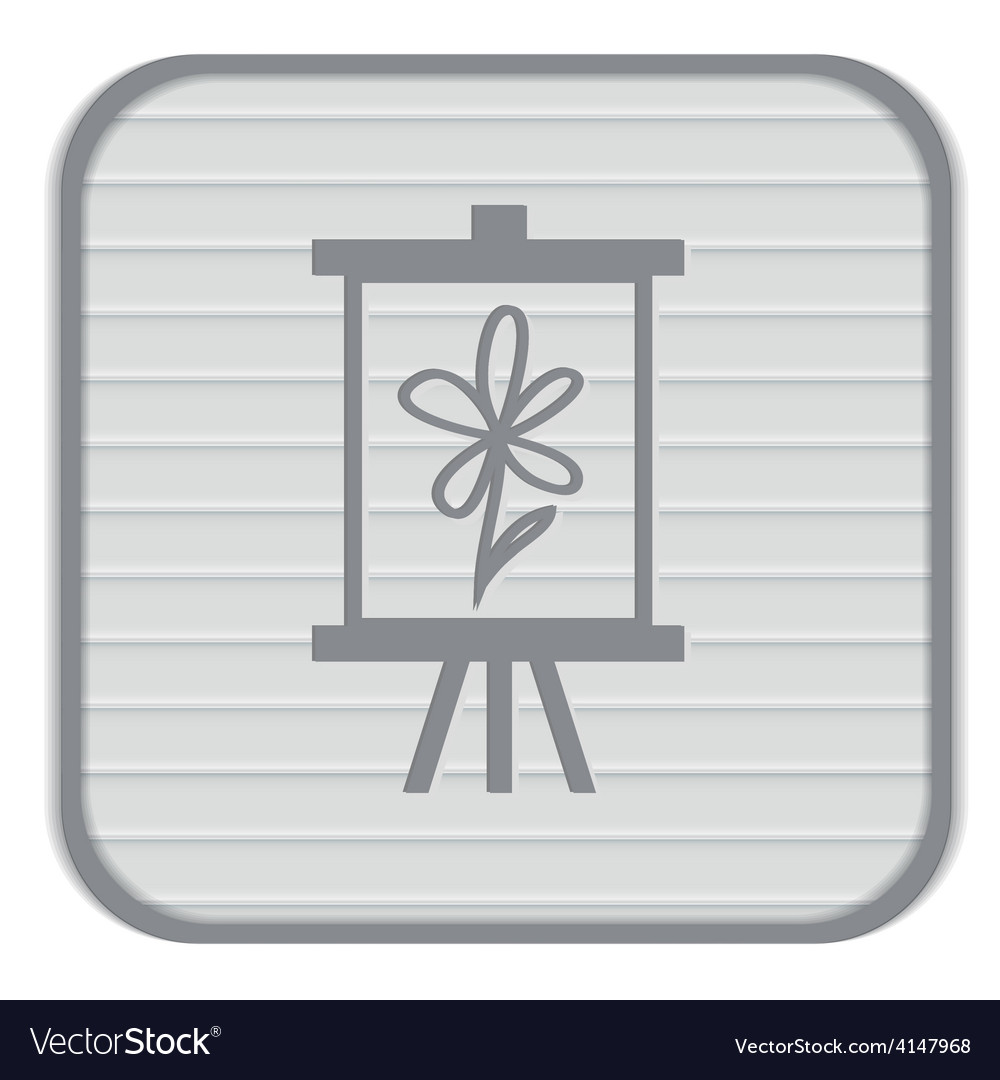 Easel with picture icon painting school symbol