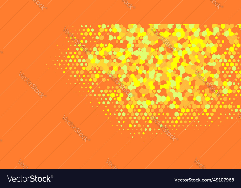 Geometric multi size hexagon with color