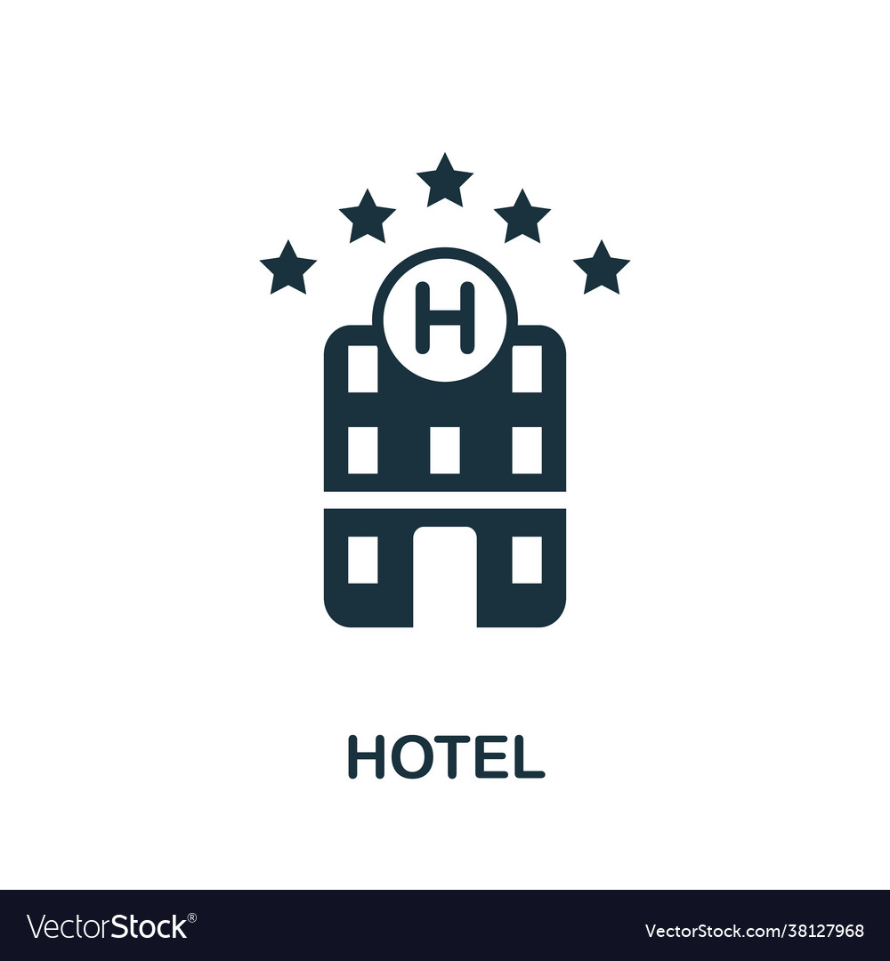 Hotel icon simple from vacation collection Vector Image