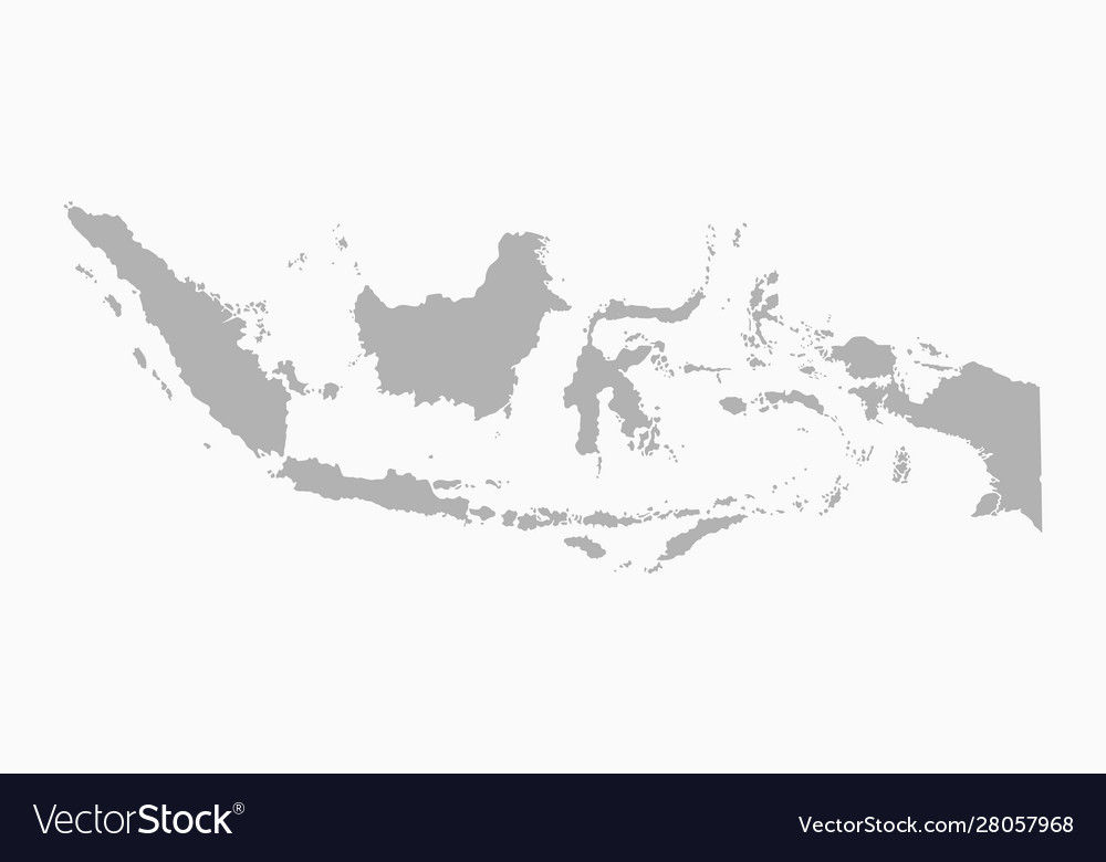 Indonesia map asia country template vector image Indonesia map asia country template