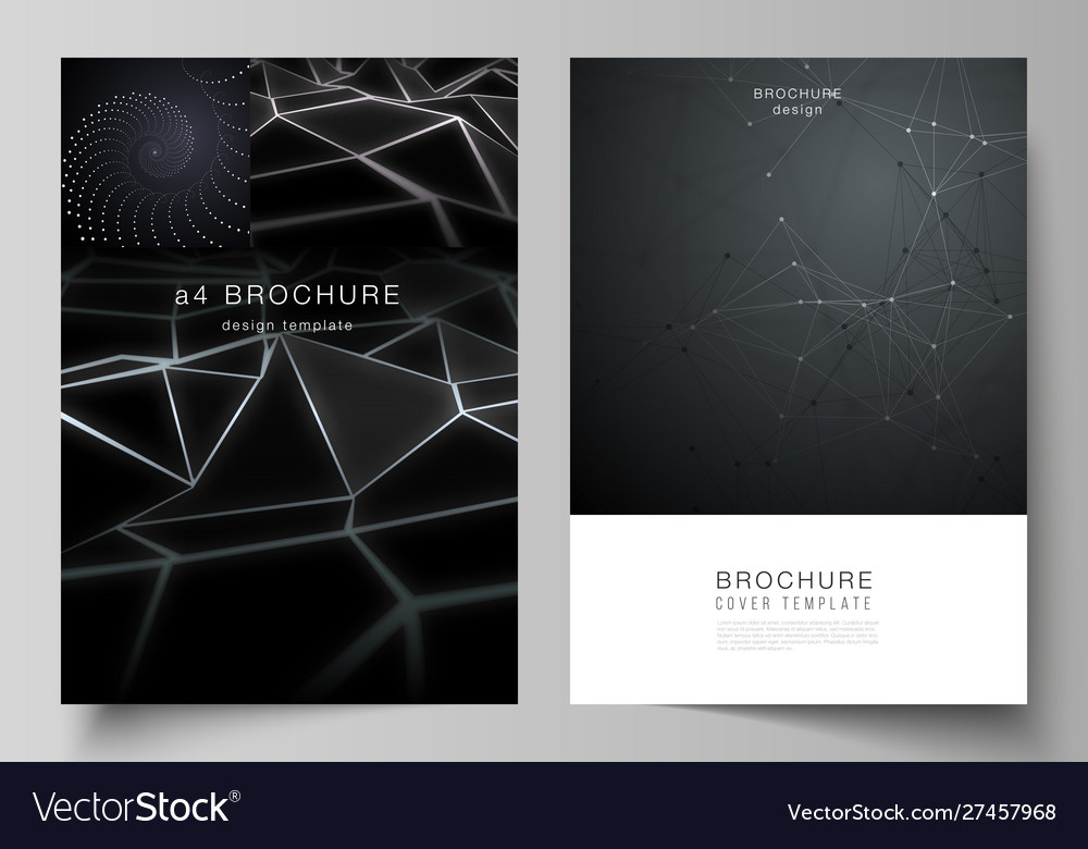 Layout A4 Format Modern Cover Mockups Royalty Free Vector