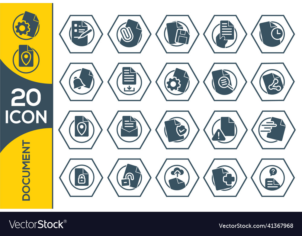 Paper icon document eps10 simple set