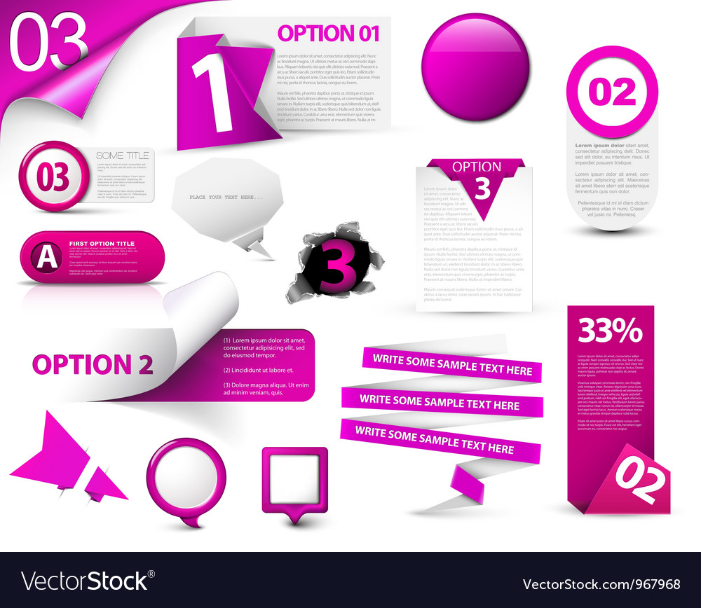 Purple Progress Icons - Step Elements