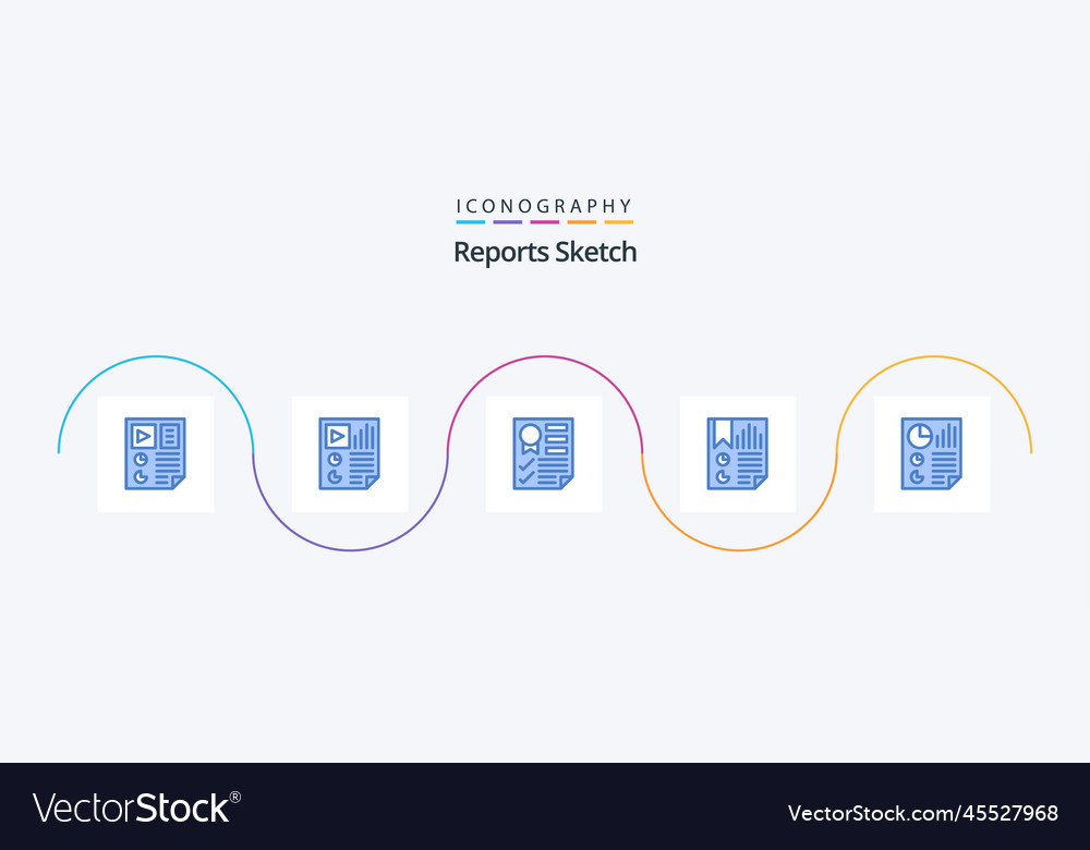 Zeigt Skizze blau 5 Icon Pack einschließlich