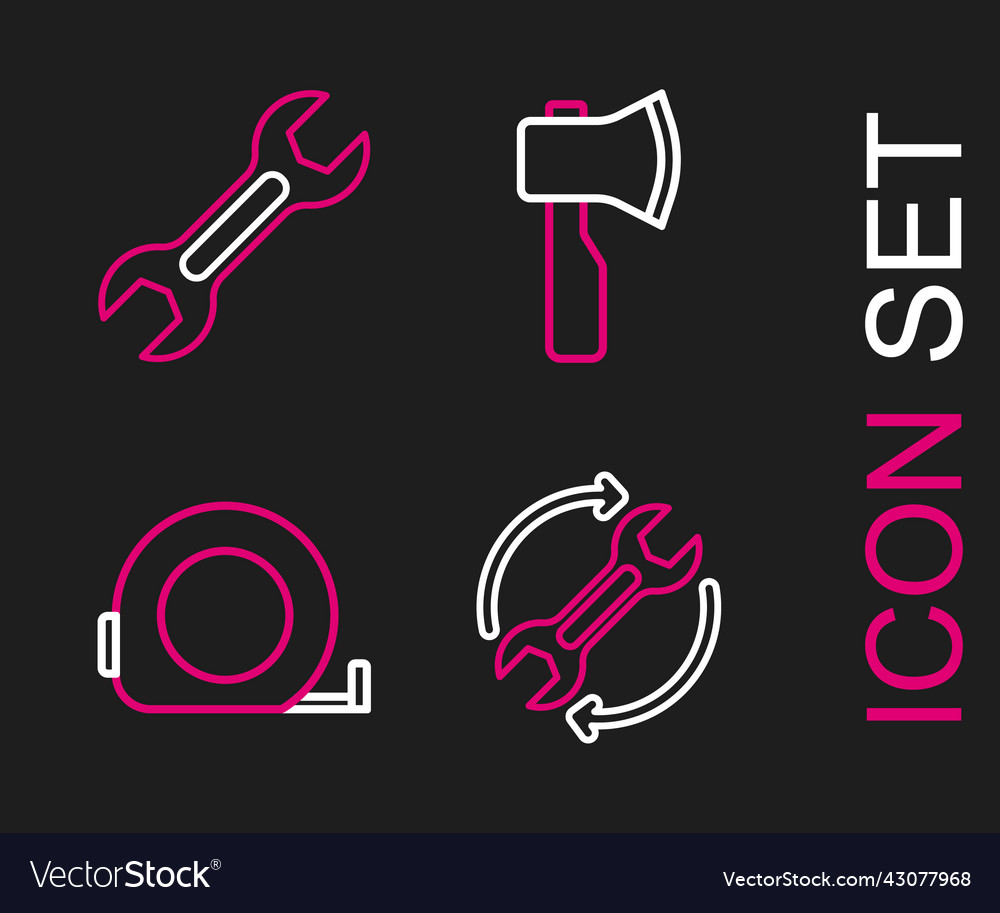 Set line wrench and arrows as workflow roulette