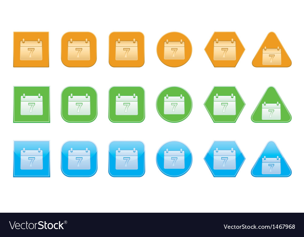 Set of date icons