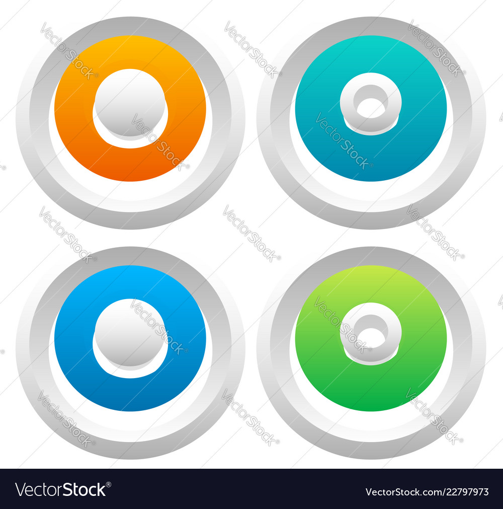 3d colorful circle elements editable graphic Vector Image