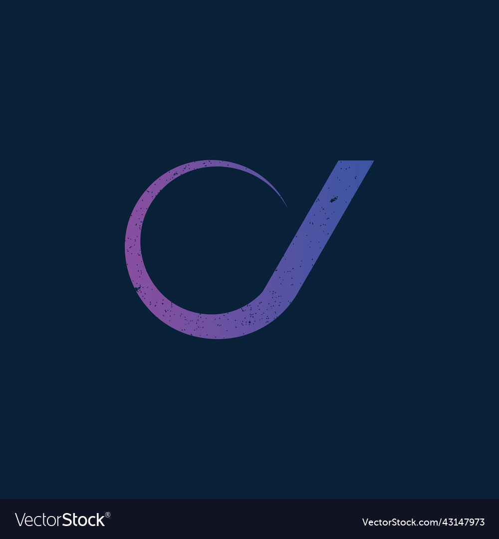 Abstract initial letter ad logo in blue-violet