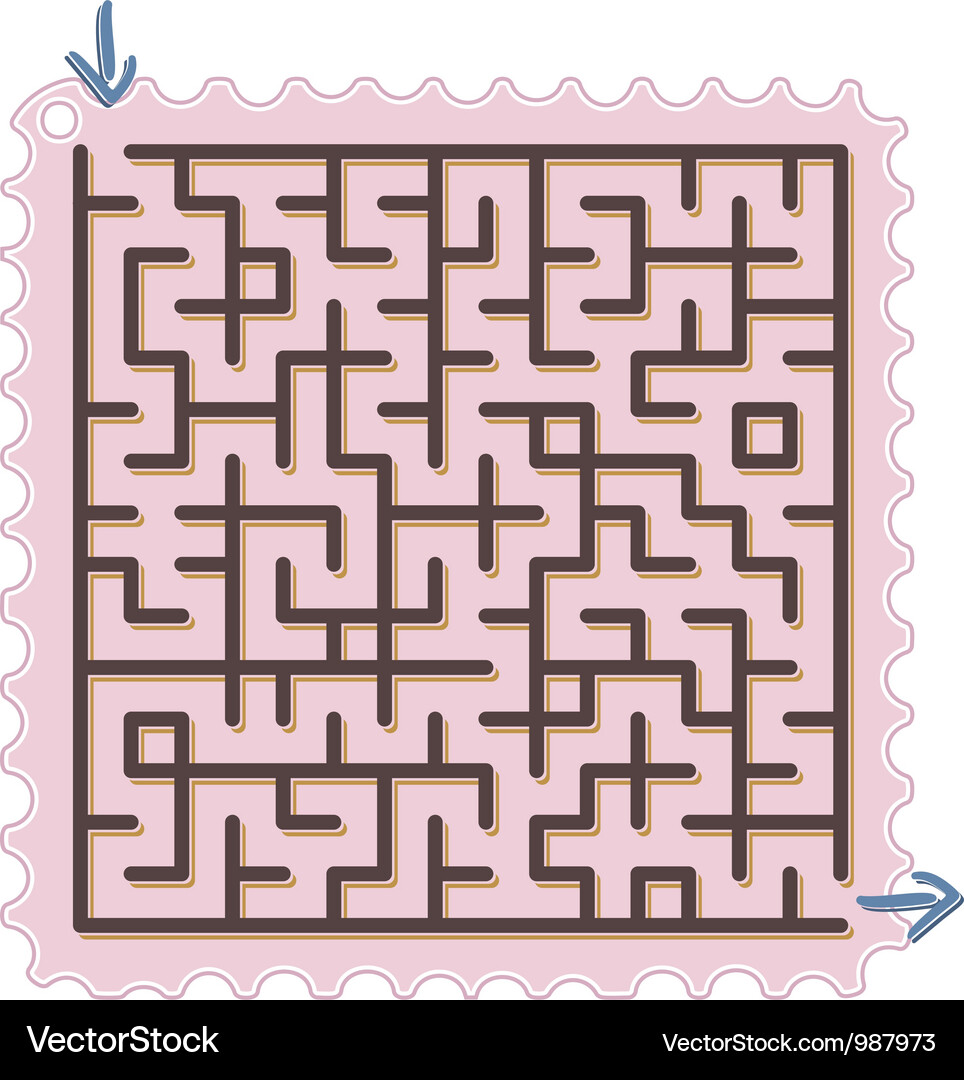 Abstract maze Royalty Free Vector Image - VectorStock